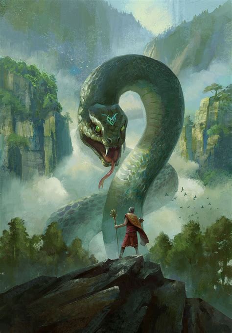 The magical encounters of the snake and the panda